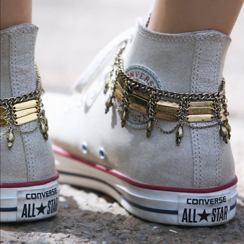 FP Antique Gold Boho Ankle Bracelet Set